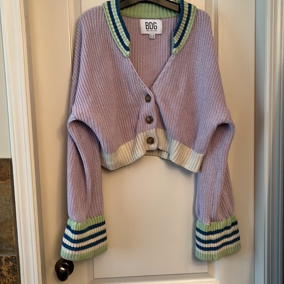 Purple cropped cardigan - Picture 2 of 6